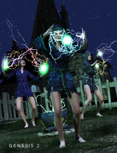 Electromancy Power Poses for Genesis 2 Female(s)
