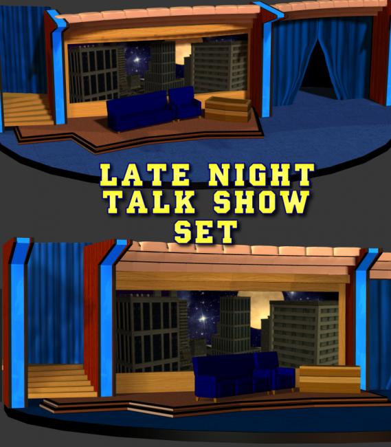 Click here to see preview images for "Lat Night Talk Show Set" Lat Night Talk Show Set
