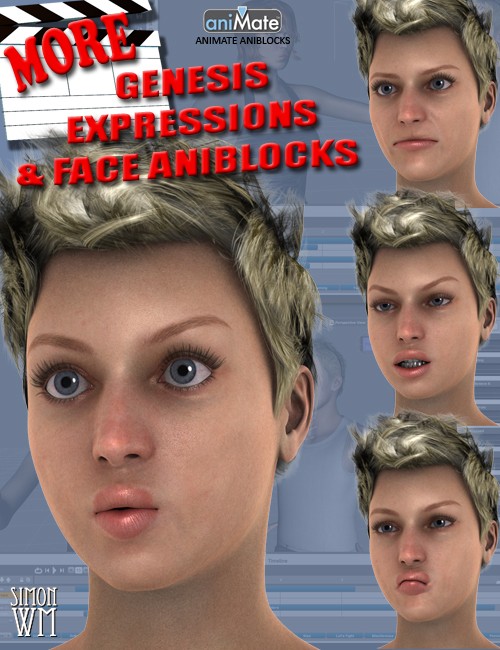 Click here to see preview images for "MORE Genesis Expressions and Face aniBlocks" MORE Genesis Expressions and Face aniBlocks