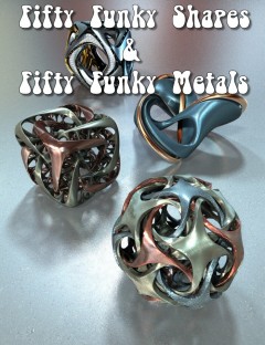 Bryce 7.1 Pro- Fifty Funky Shapes and Fifty Funky Metals