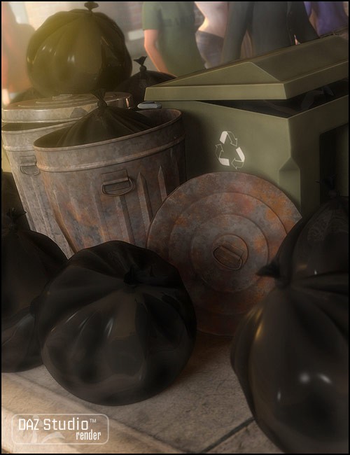 Click here to see preview images for "Garbage Cans" Garbage Cans