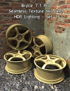 Bryce 7.1 Pro- Seamless Texture Mix and HDR Lighting- Set 1