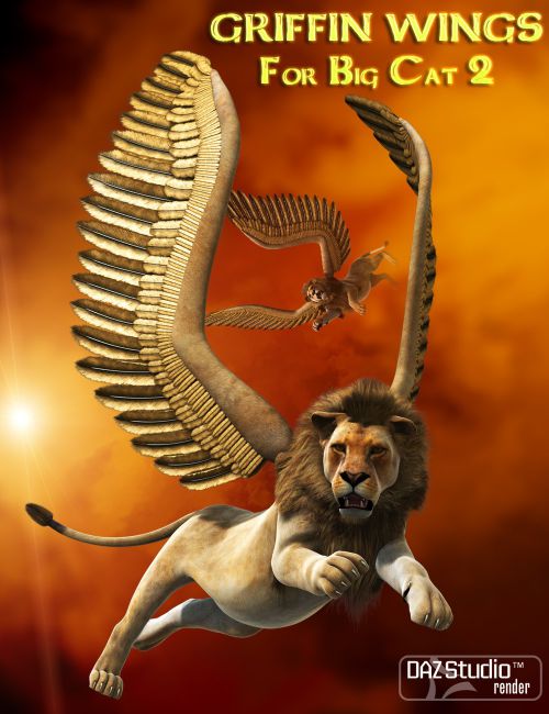 Click here to see preview images for "Griffin Wings for DAZ Big Cat 2" Griffin Wings for DAZ Big Cat 2