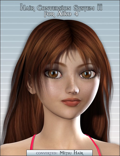 Click here to see preview images for "Hair Conversion System II for Aiko 4 AddOn" Hair Conversion System II for Aiko 4 AddOn