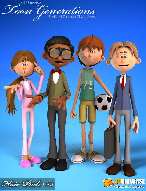Click here to see preview images for "Toon Generations Hair Pack 2" Toon Generations Hair Pack 2
