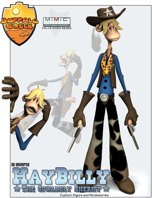 Click here to see preview images for "3D Universe's HayBilly - The Cowardly Sheriff" 3D Universe's HayBilly - The Cowardly Sheriff