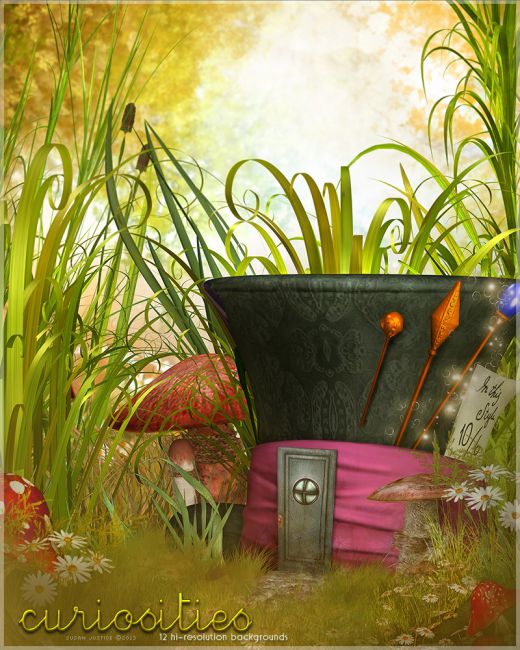 Click here to see preview images for "Curiosities Backgrounds" Curiosities Backgrounds