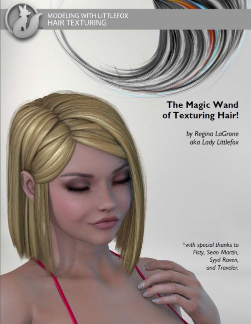 Click here to see preview images for "Modeling with Littlefox 5 - Hair Texturing" Modeling with Littlefox 5 - Hair Texturing