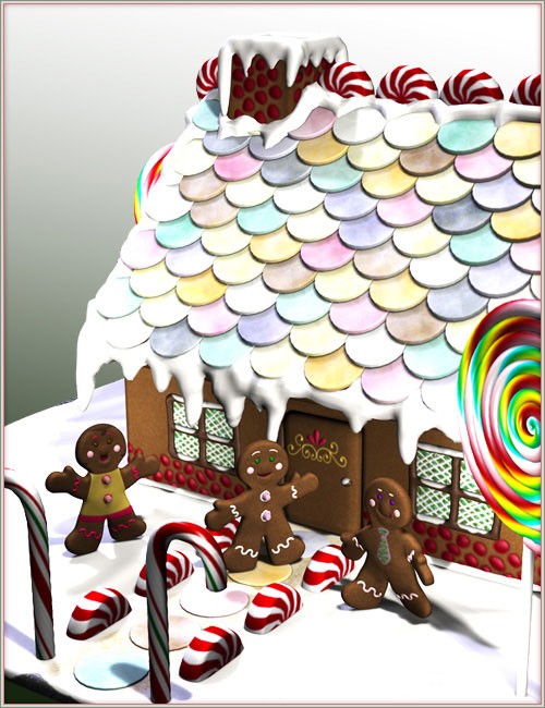 Click here to see preview images for "Gingerbread House and Man" Gingerbread House and Man
