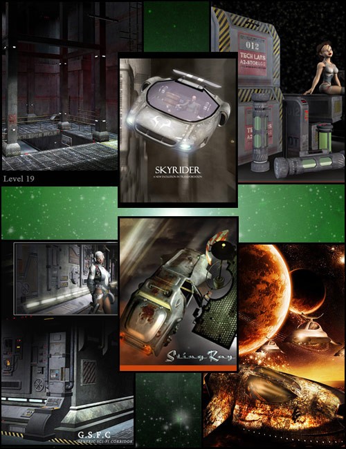 Click here to see preview images for "Sci Fi Sets and Vehicles Bundle" Sci Fi Sets and Vehicles Bundle