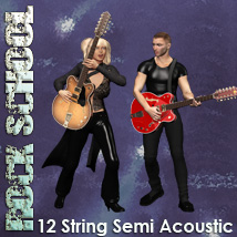 Rock School 12 String Semi Acoustic Guitar