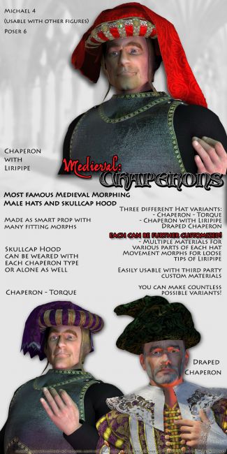 Click here to see preview images for "Medieval: Chaperons" Medieval: Chaperons