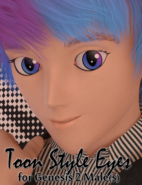 Click here to see preview images for "DG Toon Style Eyes for Genesis 2 Male(s)" DG Toon Style Eyes for Genesis 2 Male(s)