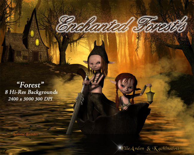 Click here to see preview images for "Enchanted Forest Backgrounds" Enchanted Forest Backgrounds