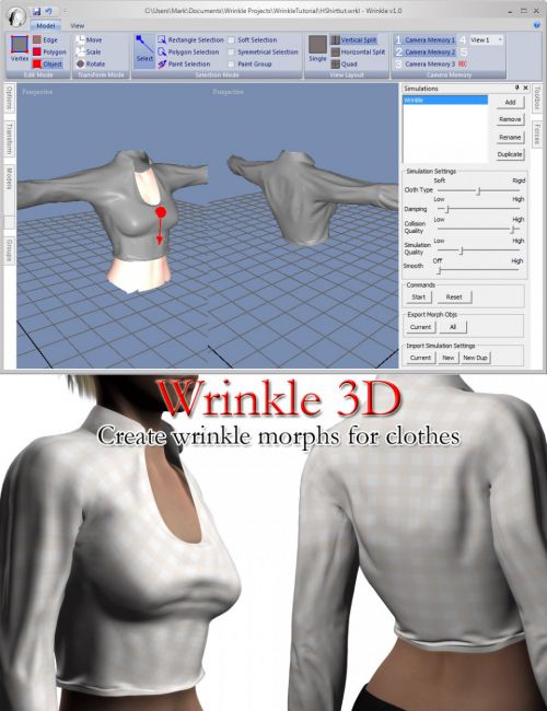 Click here to see preview images for "Wrinkle 3D" Wrinkle 3D