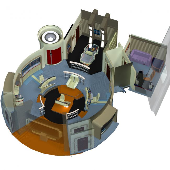 Click here to see preview images for "Starship Bridge XT (for Poser)" Starship Bridge XT (for Poser)