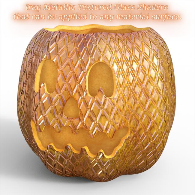 Click here to see preview images for "Iray Textured Metallic Glass Shaders" Iray Textured Metallic Glass Shaders