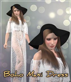 Dynamic Boho Maxi Dress & Hat
