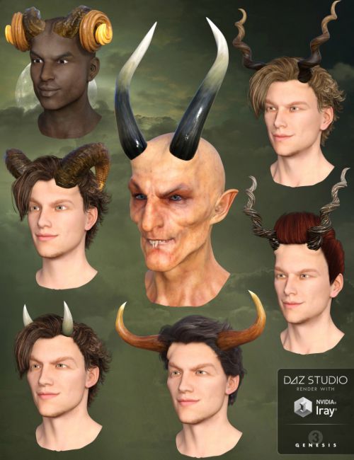Click here to see preview images for "Universal Horns for Genesis 3 Male(s)" Universal Horns for Genesis 3 Male(s)