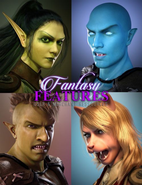 Click here to see preview images for "Fantasy Features for Genesis 3 BUNDLE" Fantasy Features for Genesis 3 BUNDLE