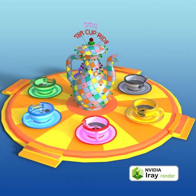 Click here to see preview images for "Otis Carnival Fun Fair Tea Cup Ride" Otis Carnival Fun Fair Tea Cup Ride