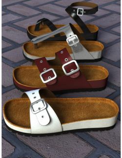 Summer Sandals Volume 1 for Genesis 2 & Genesis 3 Female(s)