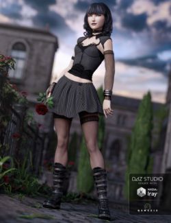 Goth Girl Outfit for Genesis 3 Female(s)