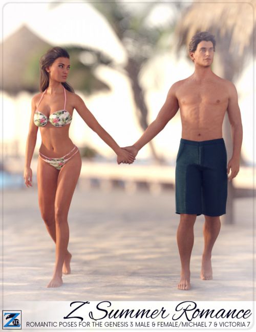 Click here to see preview images for "Z Summer Romance - Poses for Genesis 3 Male & Female/Michael 7 & Victoria 7" Z Summer Romance - Poses for Genesis 3 Male & Female/Michael 7 & Victoria 7
