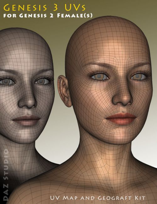 Click here to see preview images for "Genesis 3 UVs for Genesis 2 Female(s)" Genesis 3 UVs for Genesis 2 Female(s)