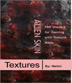 10 Seamless Alien Skin PBR Textures and Texture Maps- Gaming Assets