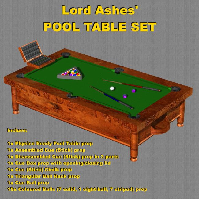 Click here to see preview images for "LA FBX Pool Table Set - Extended License" LA FBX Pool Table Set - Extended License