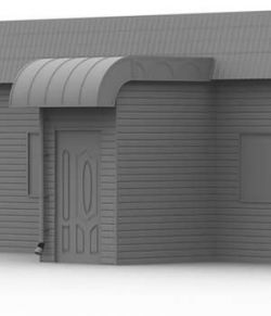 M3 Diner Style Building obj, 3ds, lwo - Extended License