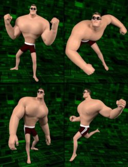 Strongman Poses for Multi-Man