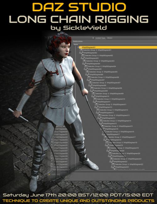 Click here to see preview images for "Long Chain Rigging Tutorial" Long Chain Rigging Tutorial