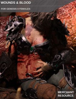 Wounds and Blood for Genesis 8 Female(s) and Merchant Resource