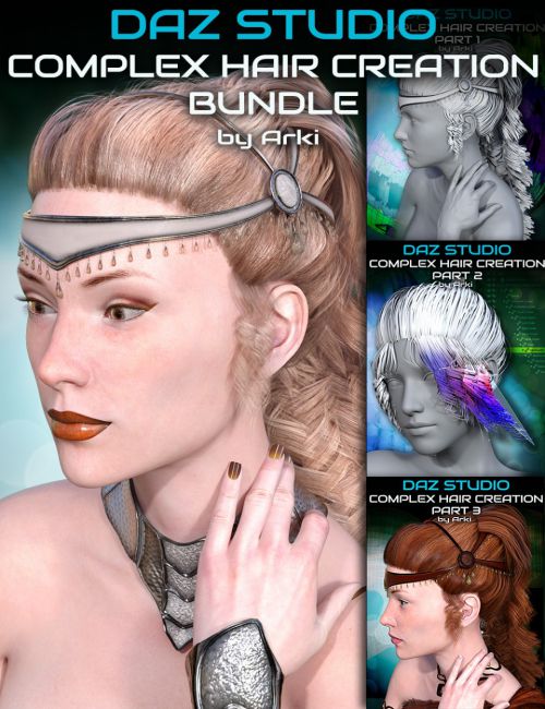 Click here to see preview images for "Complex Hair Creation Tutorials Bundle" Complex Hair Creation Tutorials Bundle