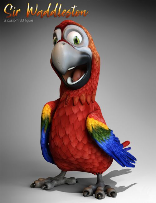 Click here to see preview images for "Cartoon Parrot for Daz Studio" Cartoon Parrot for Daz Studio