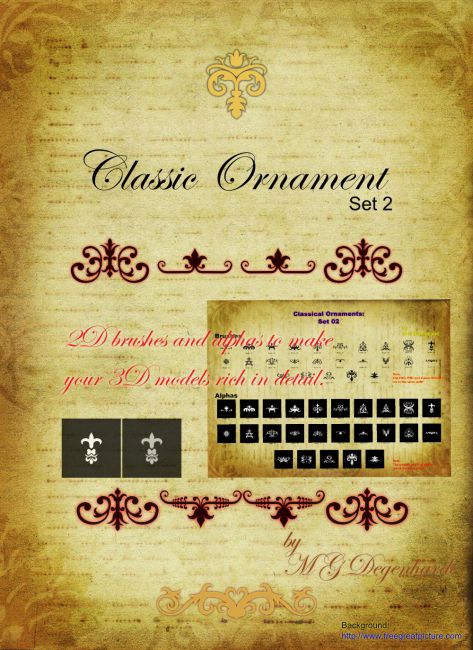 Click here to see preview images for "Classic Ornament - Set 2" Classic Ornament - Set 2