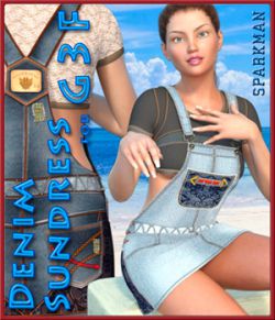 Sparkman Denim Sundress for Genesis 3 Female