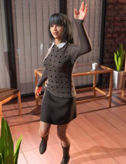 dForce Casual Sweater Outfit for Genesis 8 Female(s)