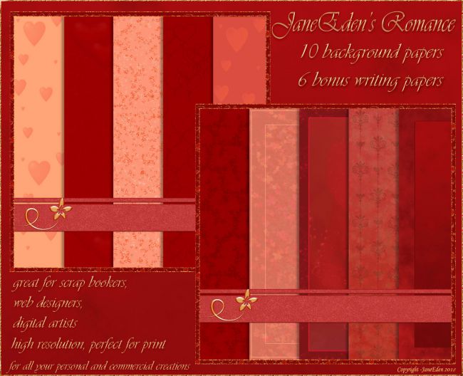 Click here to see preview images for "JaneEden's Romance Backgrounds" JaneEden's Romance Backgrounds