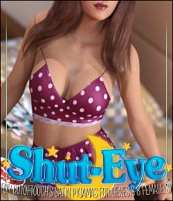 Shut-Eye for Satin Pyjamas for Genesis 8 Females