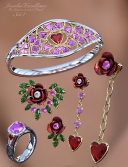 Jeweled Excellence Set 01 for Genesis 2, 3 and 8 Female(s)