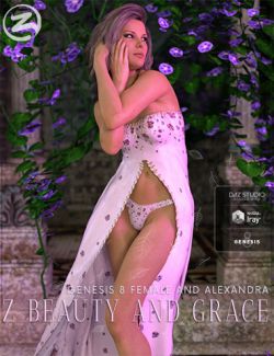 Z Beauty and Grace- Poses and Expressions for Genesis 8 Female and Alexandra 8