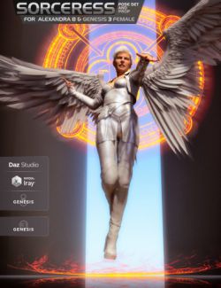 Sorceress Poses and Props for Genesis 3 and 8 Female(s)