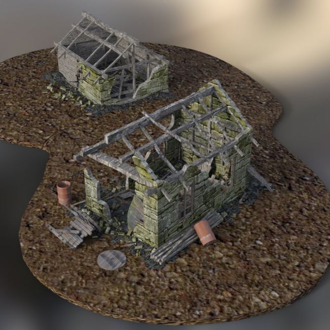 Click here to see preview images for "Derelict Buildings for DAZ Studio" Derelict Buildings for DAZ Studio