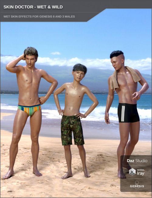 Click here to see preview images for "Skin Doctor - Wet & Wild for Genesis 3 and 8 Male(s)" Skin Doctor - Wet & Wild for Genesis 3 and 8 Male(s)