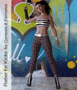 Rebel for Kicks- Outfit for Genesis 8 Females Daz Studio