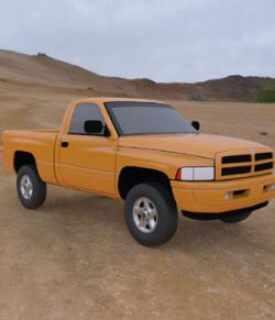 Dodge Ram Pickup 1997- 3ds/ obj- Extended License