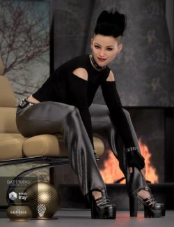 dForce Chic Fashion Gothic Outfit for Genesis 8 Female(s)